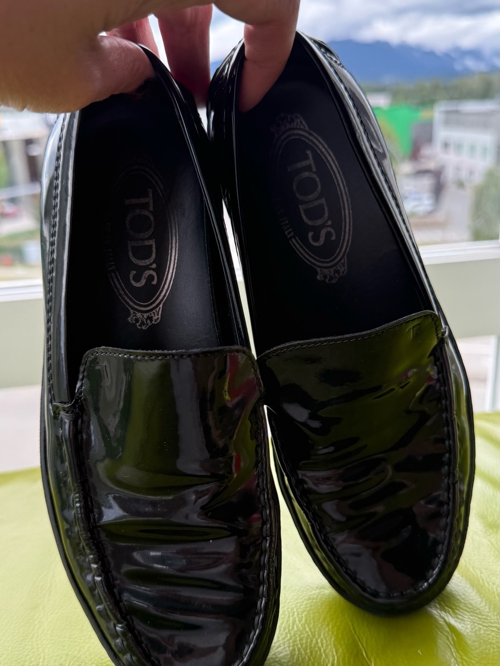 TOD'S Women’s Black Patent Leather Penny Loafers